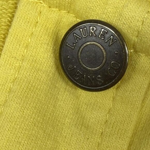 Ralph Lauren LRL Jeans Co Hoodie Womens XL Yellow Cotton Logo - Picture 6 of 15